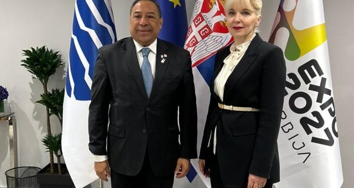 Vicecanciller Julio Orozco sostiene reunión con Ministra de Comercio de Serbia