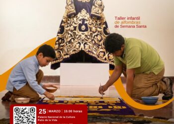 El Palacio Nacional de la cultura invita a niños a taller de alfombras de Semana Santa