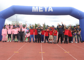 Niñas y niños participan en carrera 3K por la discapacidad en el Parque Erick Barrondo