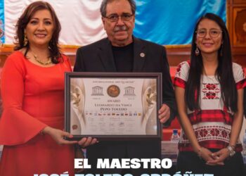 Artista guatemalteco José Toledo Ordóñez, fue reconocido con el Premio Internacional Leonardo Da Vinci