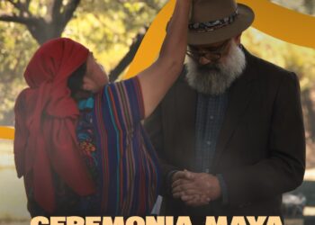 Bajo el resguardo de la energía Wuqub’ Kan, se dio la bienvenida al ministro Luis Méndez Salinas