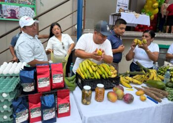 Actividad comercial interinstitucional impulsa a productores de San Marcos
