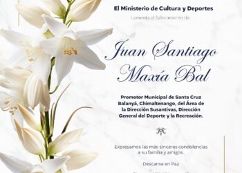 Lamentamos profundamente el sensible fallecimiento de Juan Santiago Maxía Bal