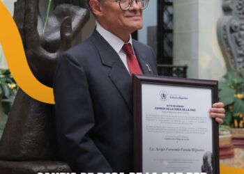 Sergio Parada fue distinguido como Mensajero de la Paz