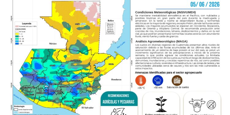 Reporte agrometereológico del viernes 5 de junio 2026