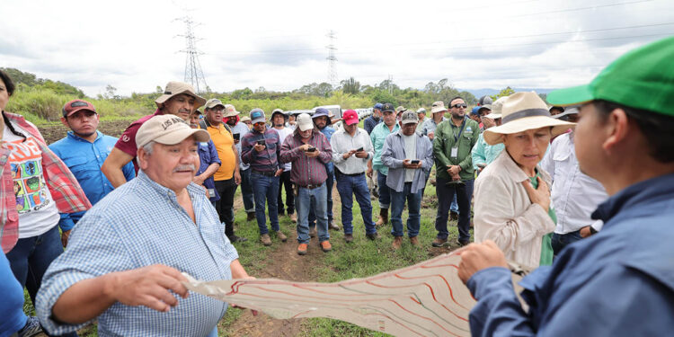 Establecen sistema hidrológico Keyline en parcela de la ENCA