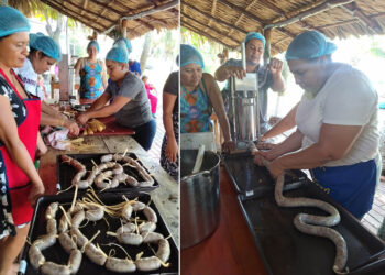 Pescadores transforman sus capturas en longanizas de pescado