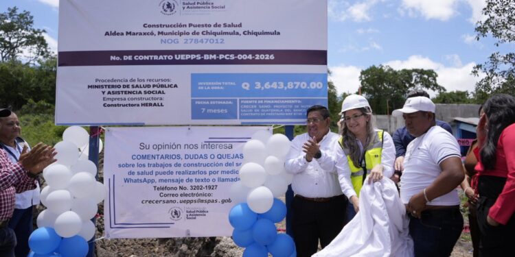 En la aldea Maraxcó, Chiquimula, da inicio proyecto de puesto de salud que acercará servicios de calidad a las familias