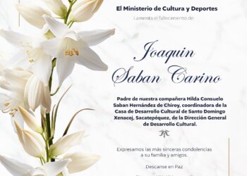Lamentamos el sensible fallecimiento de Joaquín Sabán Cariño