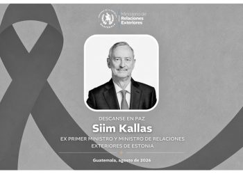 Guatemala expresa sus condolencias a Estonia por el fallecimiento del Ex Primer Ministro Siim Kallas