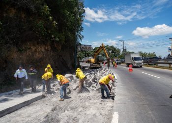 Avanza la reparación de los carriles de ascenso en la Ruta Interamericana