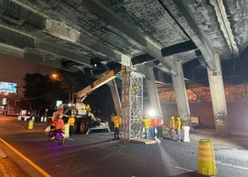 CIV realiza apuntalamiento preventivo en puente Periférico–Aguilar Batres para reforzar su seguridad