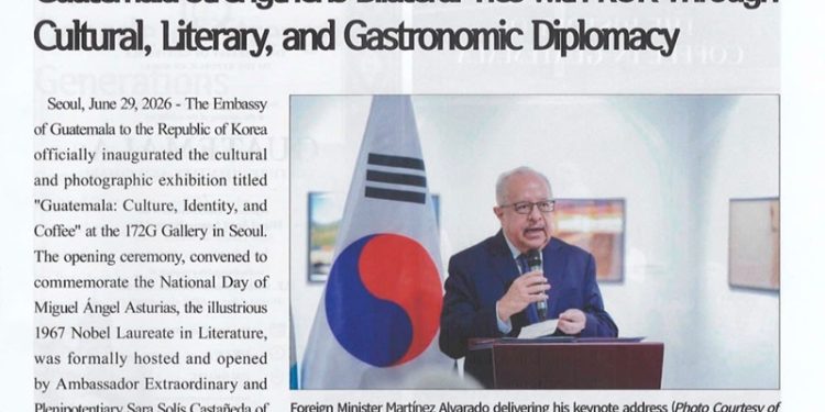 Revista coreana destaca visita oficial del canciller Martínez Alvarado realizada en julio de 2026