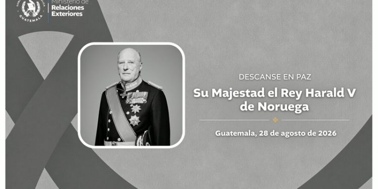 Guatemala expresa sus condolencias a Noruega por el deceso del Rey Harald V