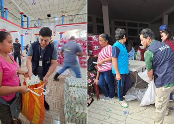 Familias reciben alimentos por su participación en proyectos comunitarios