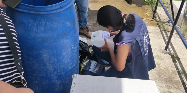 Vigilancia e inspección del sistema de agua Tanque 3 de abastecimiento en sectores A-10 y B2 Las Granjas, San Cristóbal II, zona 8 de Mixco