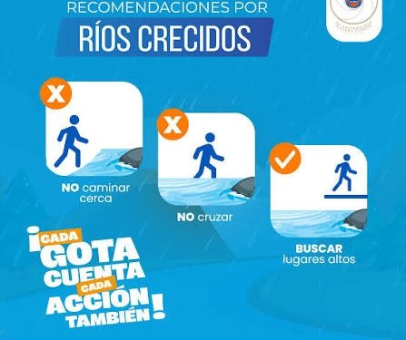 Aumento del caudal de los ríos requiere medidas de prevención