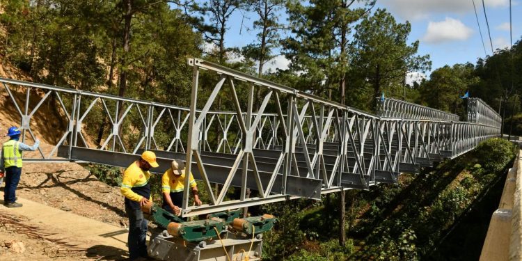 Puente modular de Santa Bárbara alcanza ambos extremos y avanza hacia su habilitación