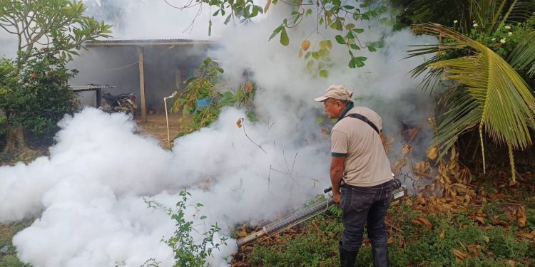 Combatiendo el dengue en comunidad Tierra Blanca, Sayaxché, Petén