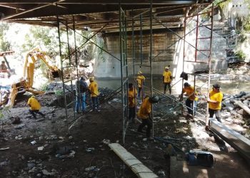 Continúan los trabajos de reforzamiento del puente La Palmilla en Zacapa