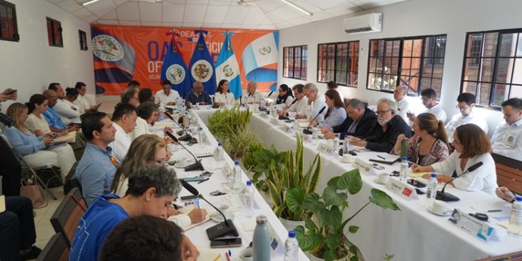El Canciller Martínez Alvarado participa en la Reunión del Grupo de Amigos Guatemala y Belice en la Oficina de la OEA en la Zona de Adyacencia (OEA/ZA)