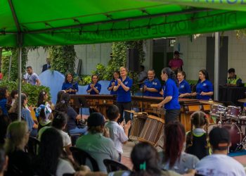 Marimba Femenina de Concierto entusiasmó a la niñez con su concierto didáctico