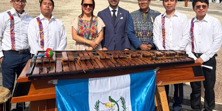 Las notas de la marimba endulzan la audiencia del Papa León XIV