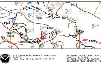 Lluvias en el territorio nacional son asociadas a sistemas de baja presión y ondas del este.
