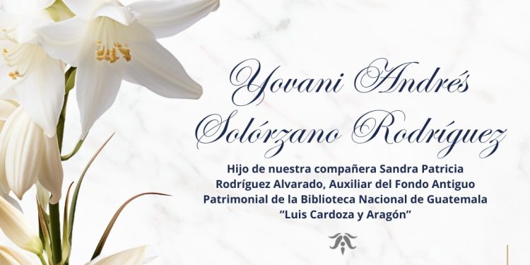 Expresamos nuestras condolencias por el fallecimiento de Yovani Solórzano