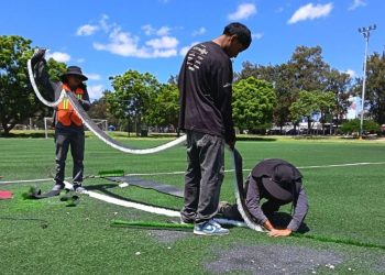 Espacios deportivos reciben trabajos de mantenimiento y recuperación