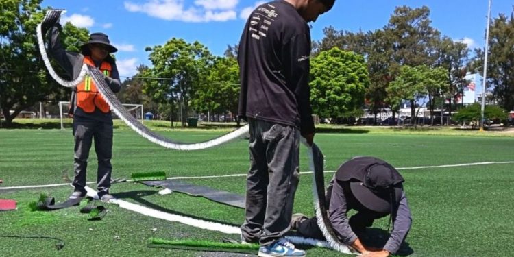 Espacios deportivos reciben trabajos de mantenimiento y recuperación