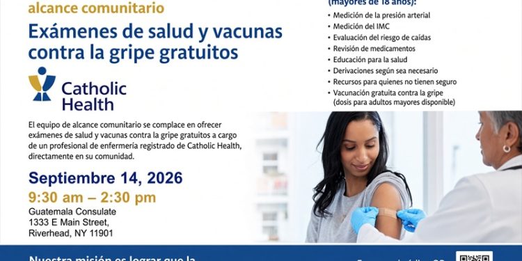 Consulado de Guatemala en Riverhead ofrecerá jornada gratuita de salud y vacunación contra la gripe