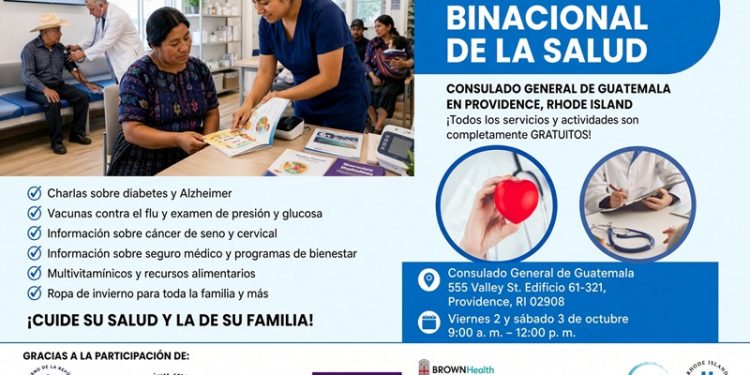 Consulado de Guatemala en Providence invita a jornadas gratuitas por la Semana Binacional de la Salud